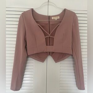 Dance & Marvel Mauve Long Sleeve Crop Top